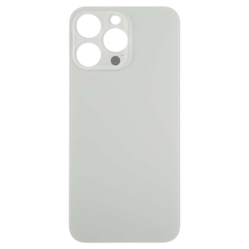 For iPhone 15 Pro Max Glass Battery Back Cover(Black)