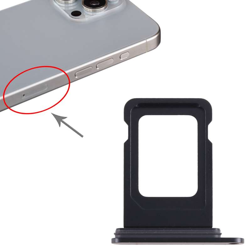 For iPhone 15 Pro SIM Card Tray (Black)