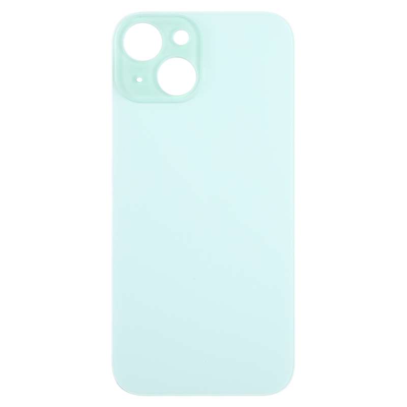 For iPhone 15 Easy Replacement Big Camera Hole Glass Back Battery Cover(Black)