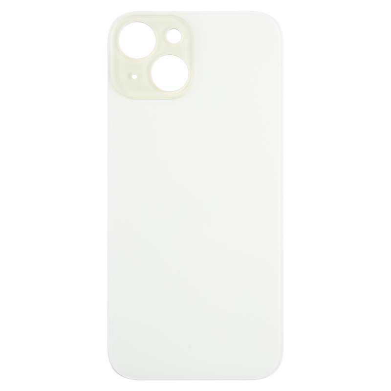 For iPhone 15 Easy Replacement Big Camera Hole Glass Back Battery Cover(Black)