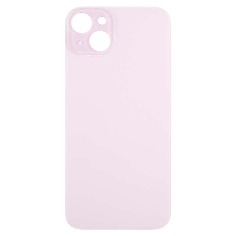 For iPhone 15 Plus Easy Replacement Big Camera Hole Glass Back Battery Cover(Black)