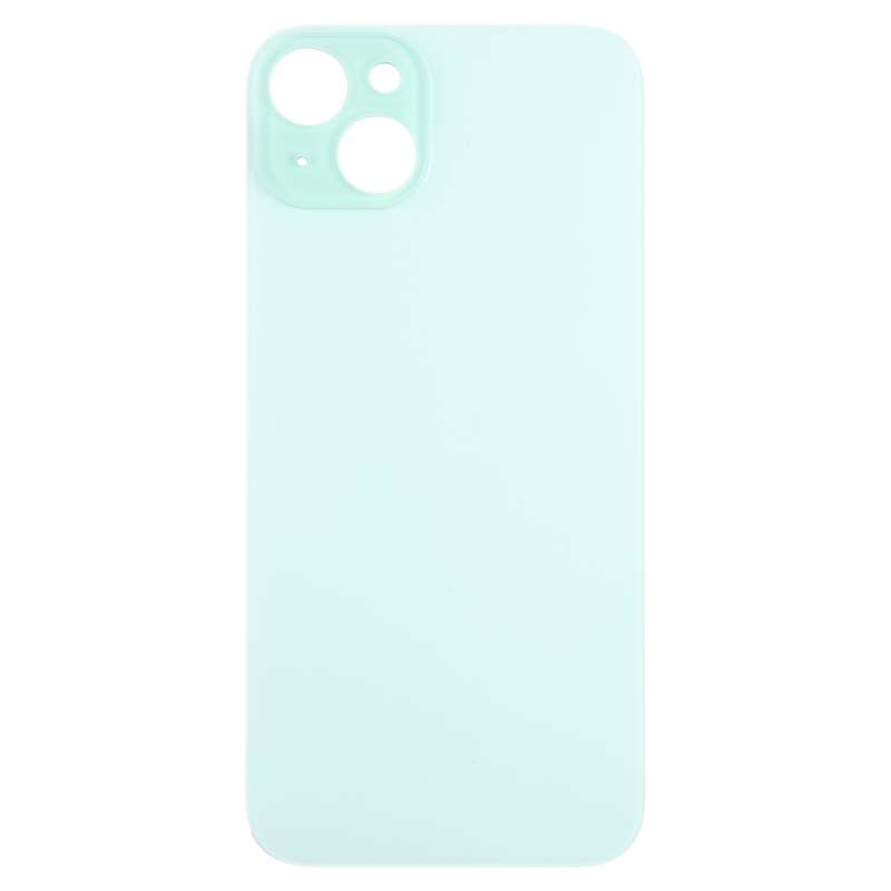 For iPhone 15 Plus Easy Replacement Big Camera Hole Glass Back Battery Cover(Black)