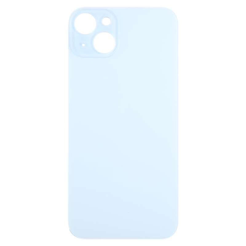 For iPhone 15 Plus Easy Replacement Big Camera Hole Glass Back Battery Cover(Black)