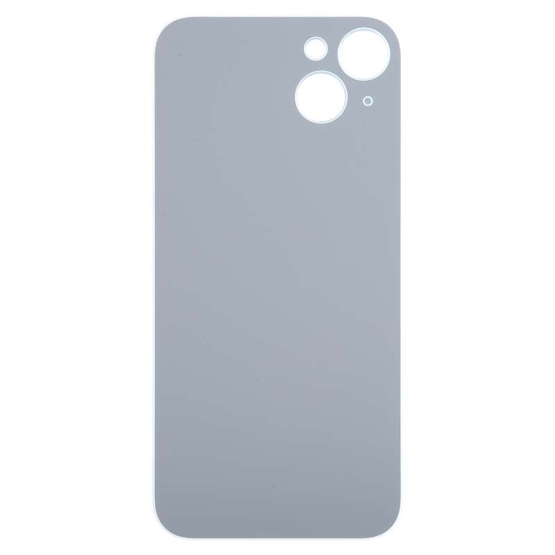 For iPhone 15 Plus Easy Replacement Big Camera Hole Glass Back Battery Cover(Black)