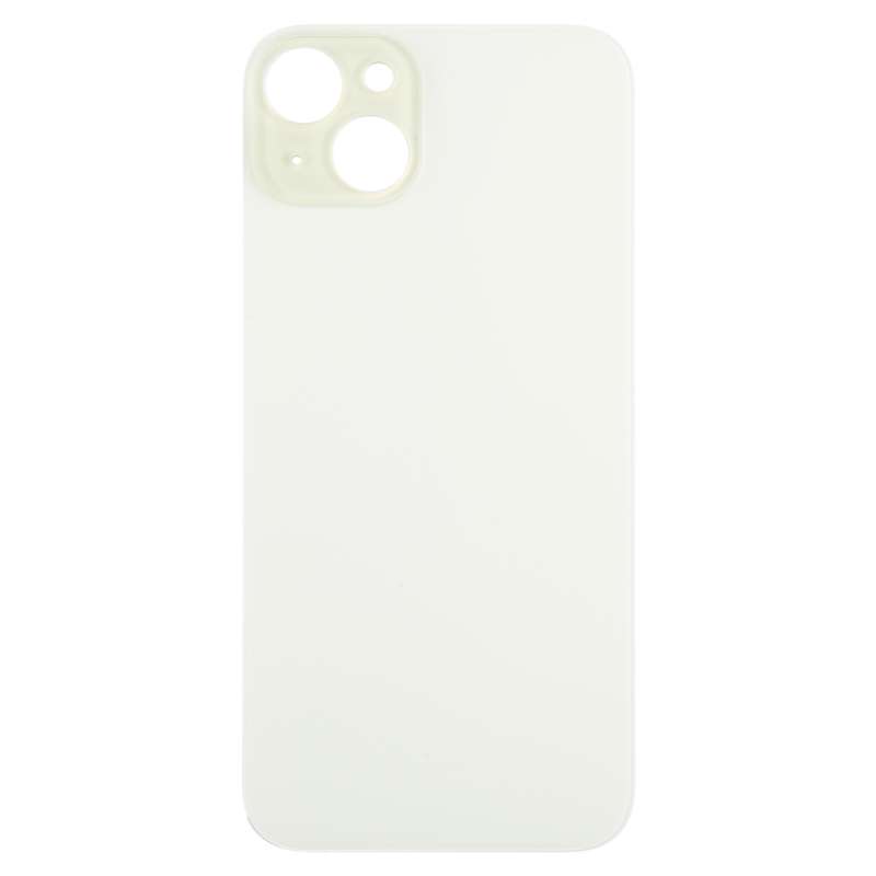 For iPhone 15 Plus Easy Replacement Big Camera Hole Glass Back Battery Cover(Black)