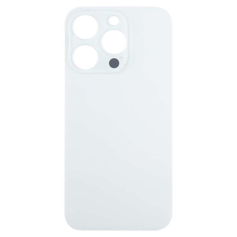 For iPhone 15 Pro Easy Replacement Big Camera Hole Glass Back Battery Cover(Black)