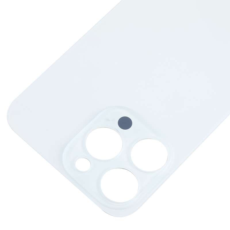 For iPhone 15 Pro Max Easy Replacement Big Camera Hole Glass Back Battery Cover(White)