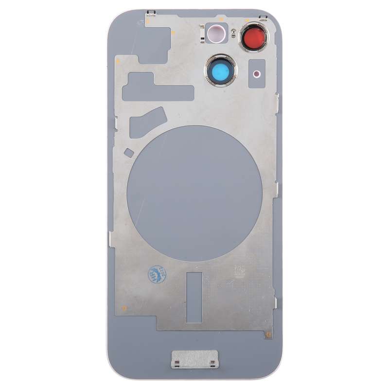 For iPhone 15 Plus Glass Battery Back Cover with Camera Lens Cover(Black)