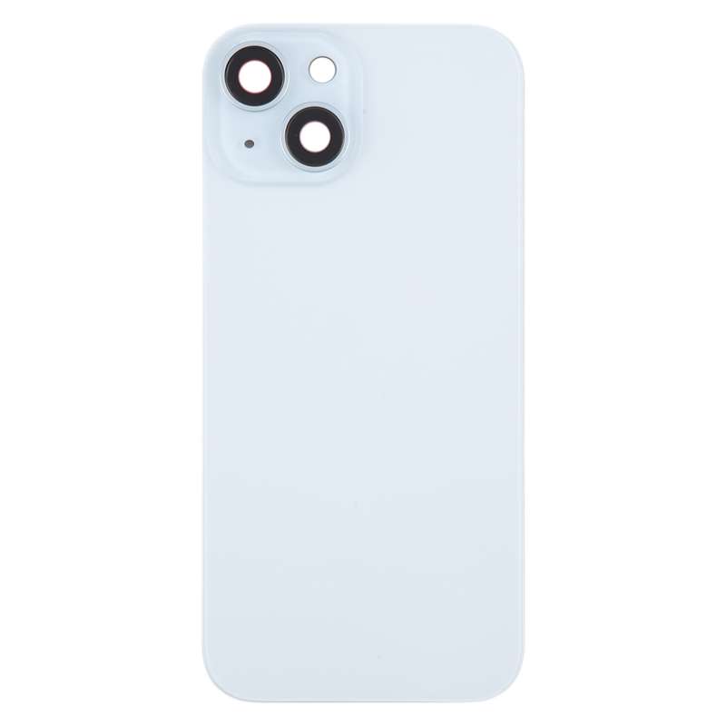 For iPhone 15 Plus Battery Back Cover with Camera Lens Cover + MagSafe Magnet(Black)