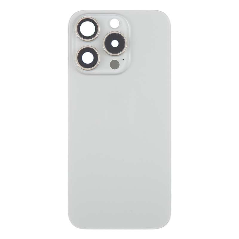 For iPhone 15 Pro Battery Back Cover with Camera Lens Cover + MagSafe Magnet(Black)