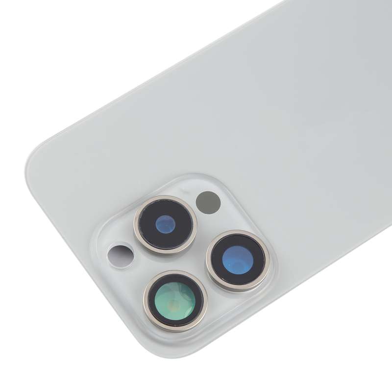 For iPhone 15 Pro Battery Back Cover with Camera Lens Cover + MagSafe Magnet(Black)