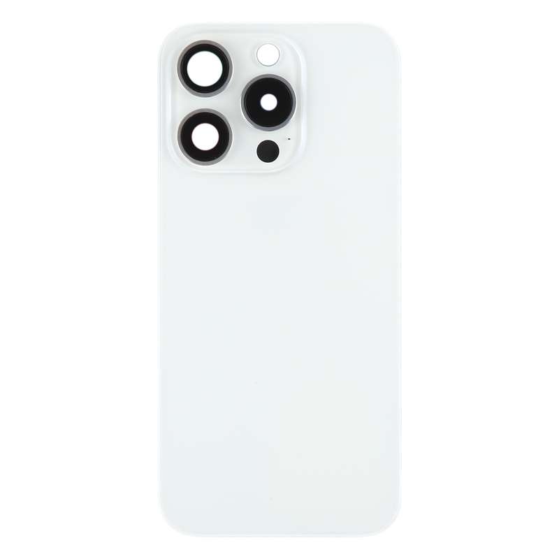 For iPhone 15 Pro Battery Back Cover with Camera Lens Cover + MagSafe Magnet(Black)