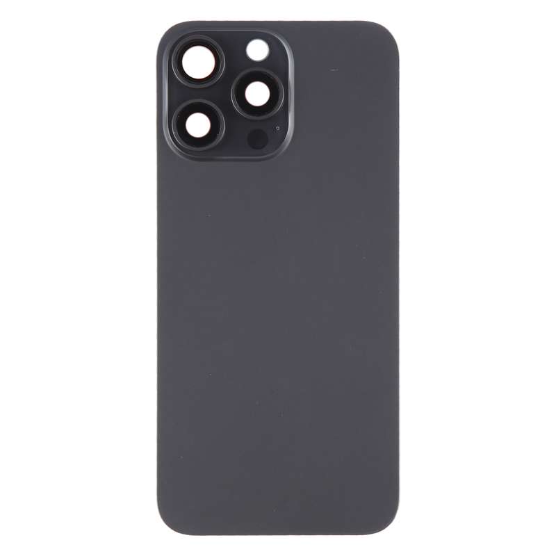 For iPhone 15 Pro Max Battery Back Cover with Camera Lens Cover + MagSafe Magnet(Black)