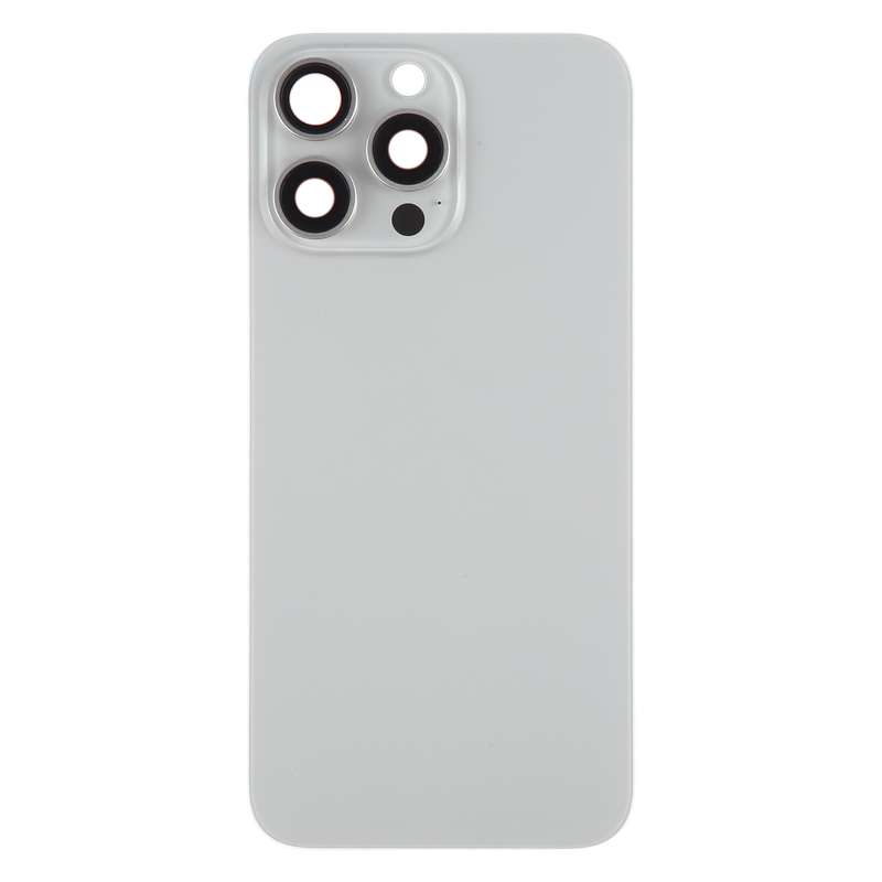 For iPhone 15 Pro Max Battery Back Cover with Camera Lens Cover + MagSafe Magnet(Black)
