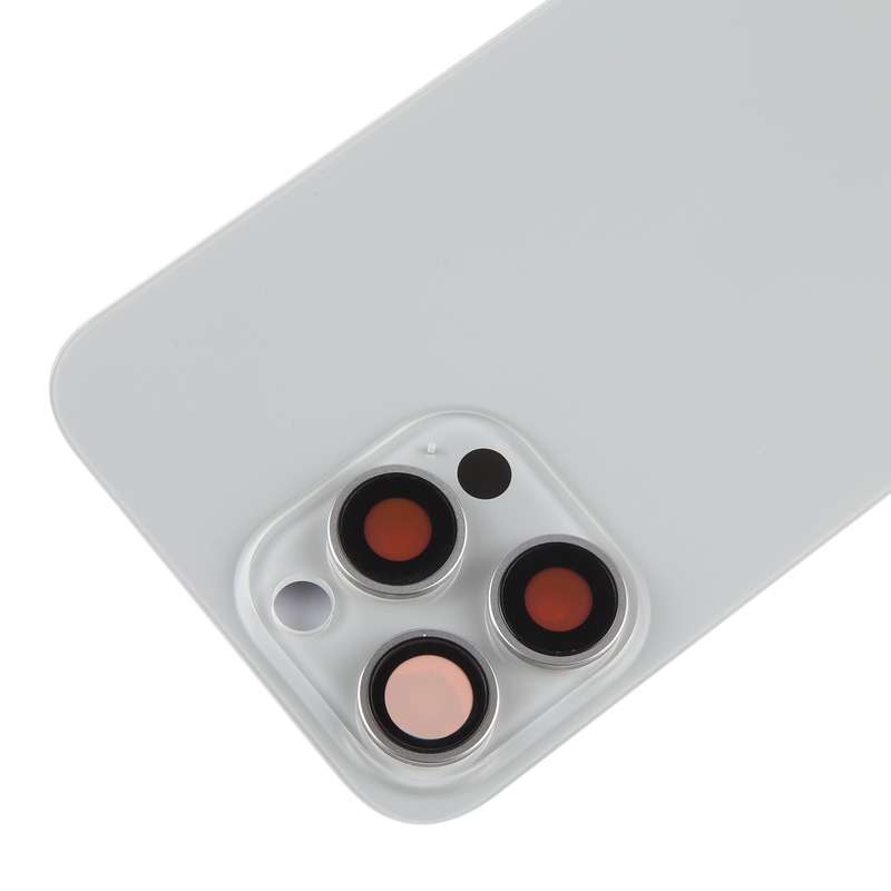 For iPhone 15 Pro Max Battery Back Cover with Camera Lens Cover + MagSafe Magnet(Black)