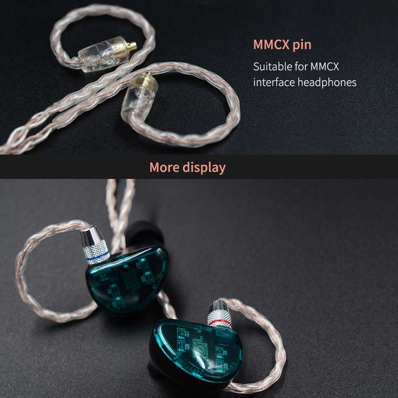 KZ B Copper-silver Mixed Plated Upgrade Cable for KZ ZST / ZS10 / ES4 / AS10 / BA10 Earphones