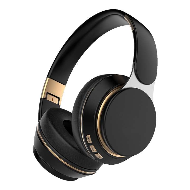07S Folding Sports Computer Games Wireless Bluetooth V5.0 Headset with Mic (Black)