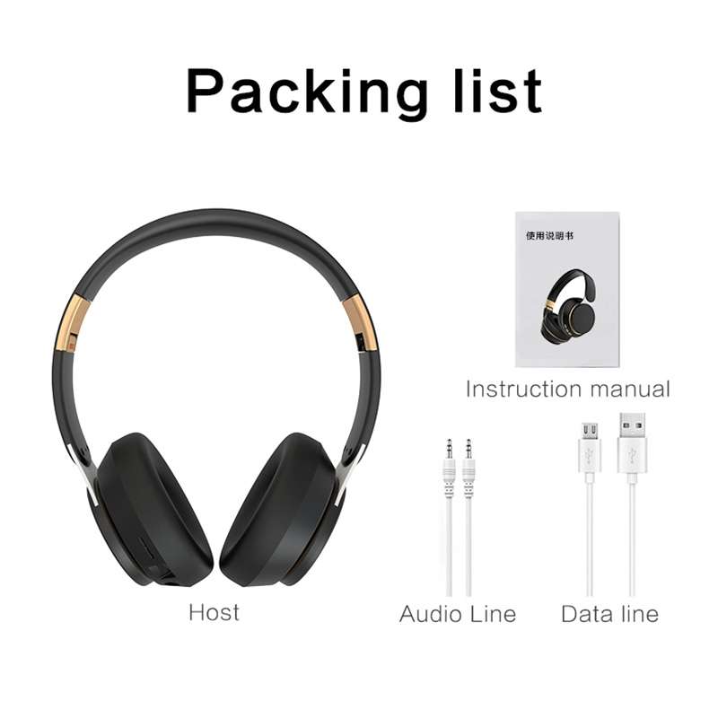 07S Folding Sports Computer Games Wireless Bluetooth V5.0 Headset with Mic (Black)