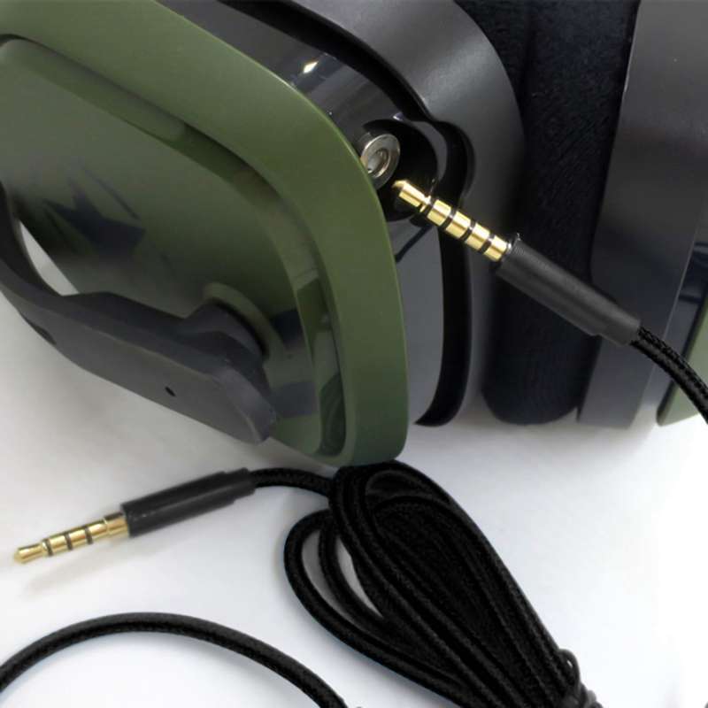 ZS0193 Headphone Audio Cable for Logitech Astro A10 A40 (Black)
