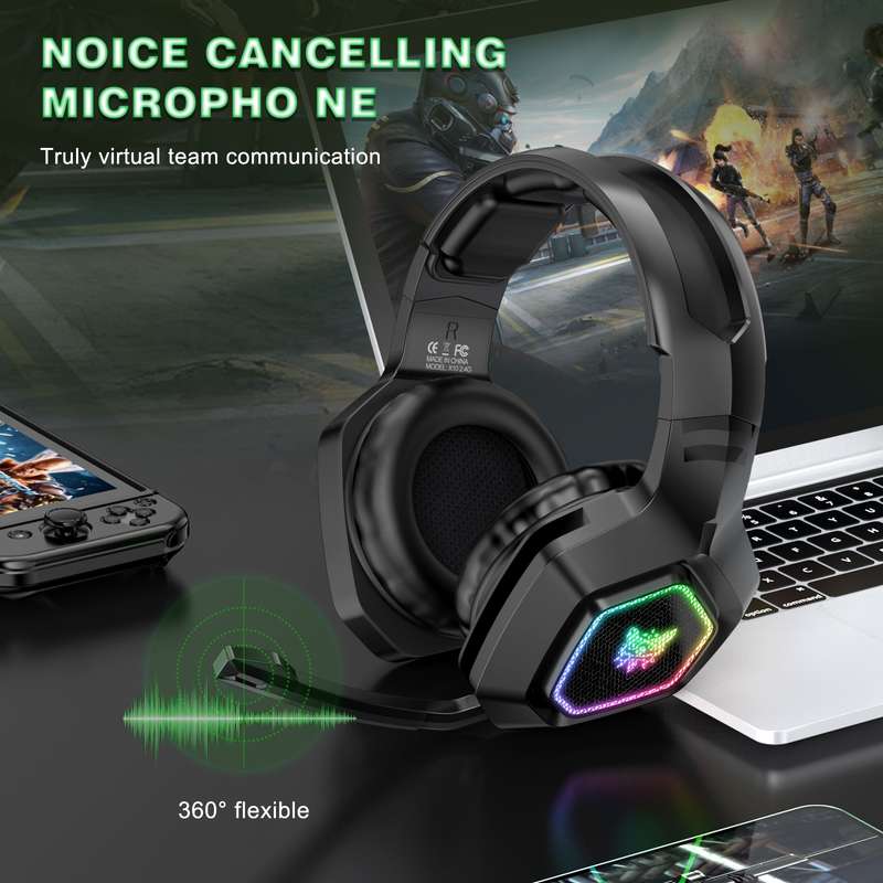 ONIKUMA B100 Bluetooth 5.3 Wireless Bluetooth Headphone with Microphone (Black)