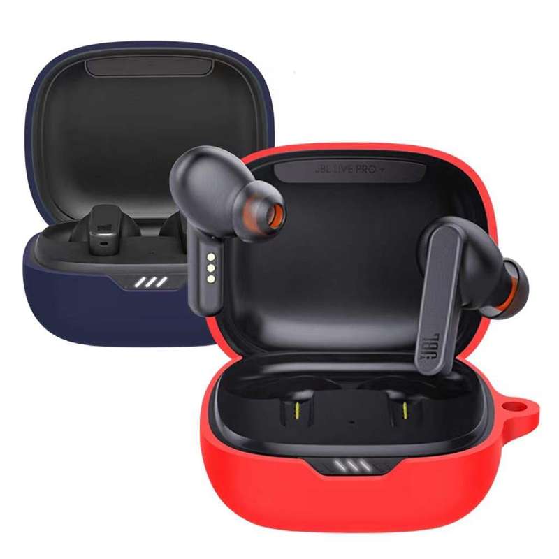 Silicone Wireless Earphone Protective Case Cover for JBL Wave 300TWS(Black)