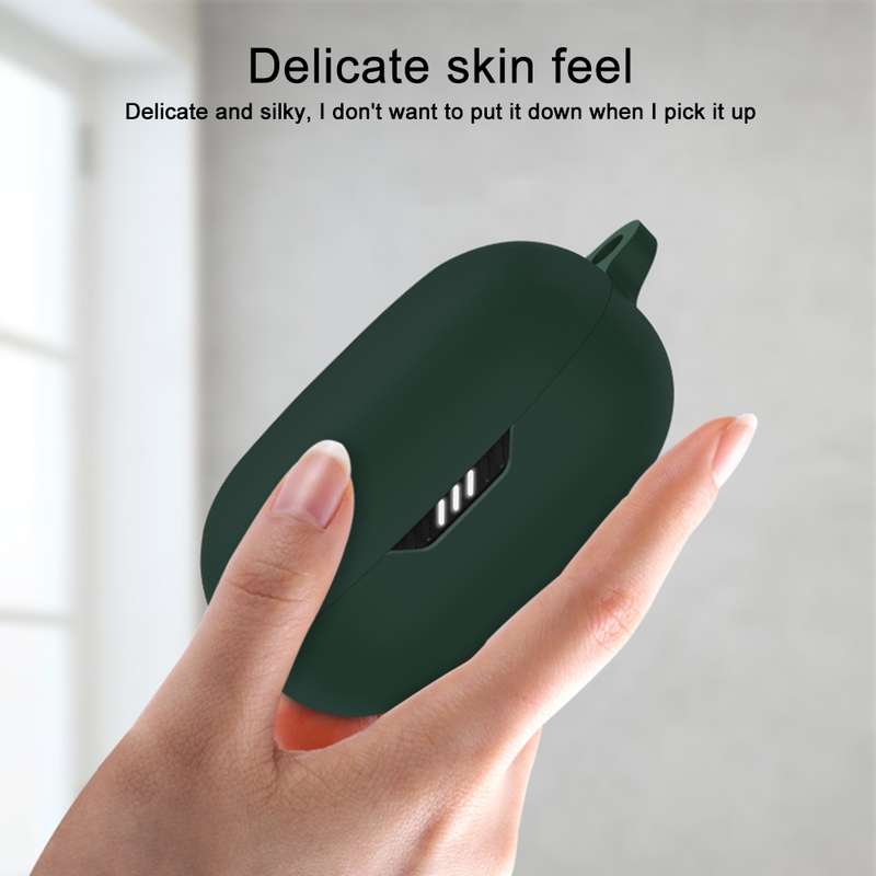 Silicone Wireless Earphone Protective Case Cover for JBL Wave 300TWS(Black)