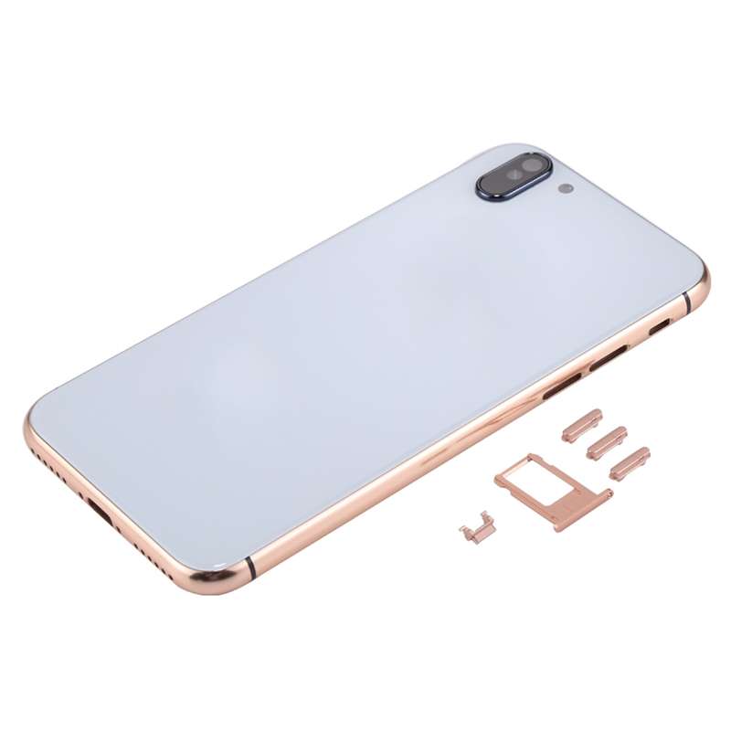 5 in 1 Full Assembly Metal Housing Cover with Appearance Imitation of iX for iPhone 6, Including Bac