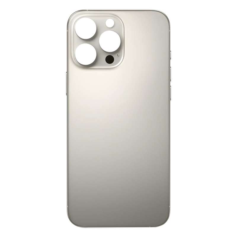 For iPhone 16 Pro Max Easy Replacement Big Camera Hole Glass Back Battery Cover(Black)