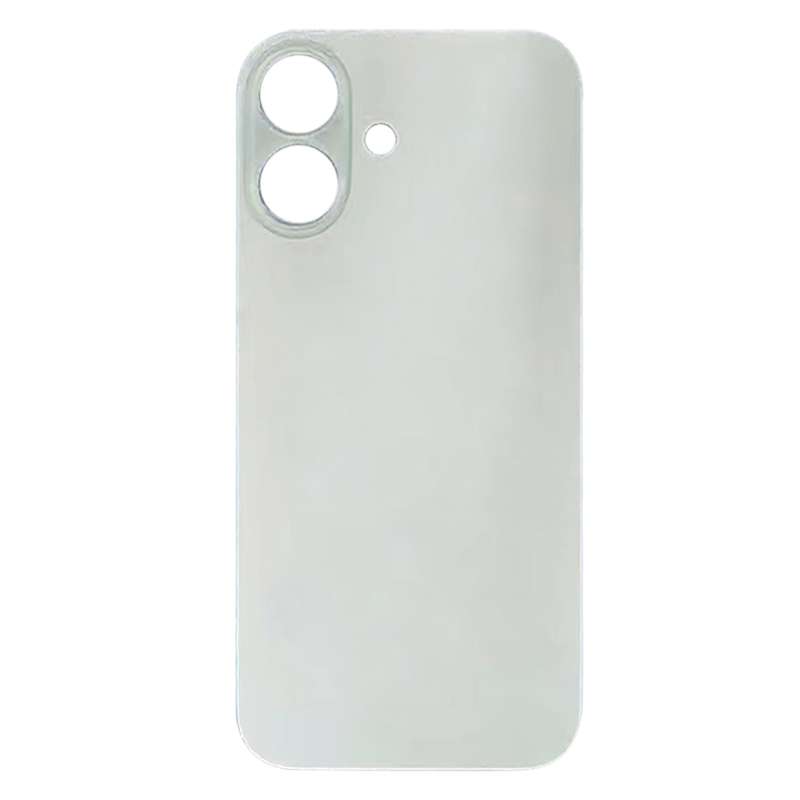 For iPhone 16 Easy Replacement Big Camera Hole Glass Back Battery Cover(Black)