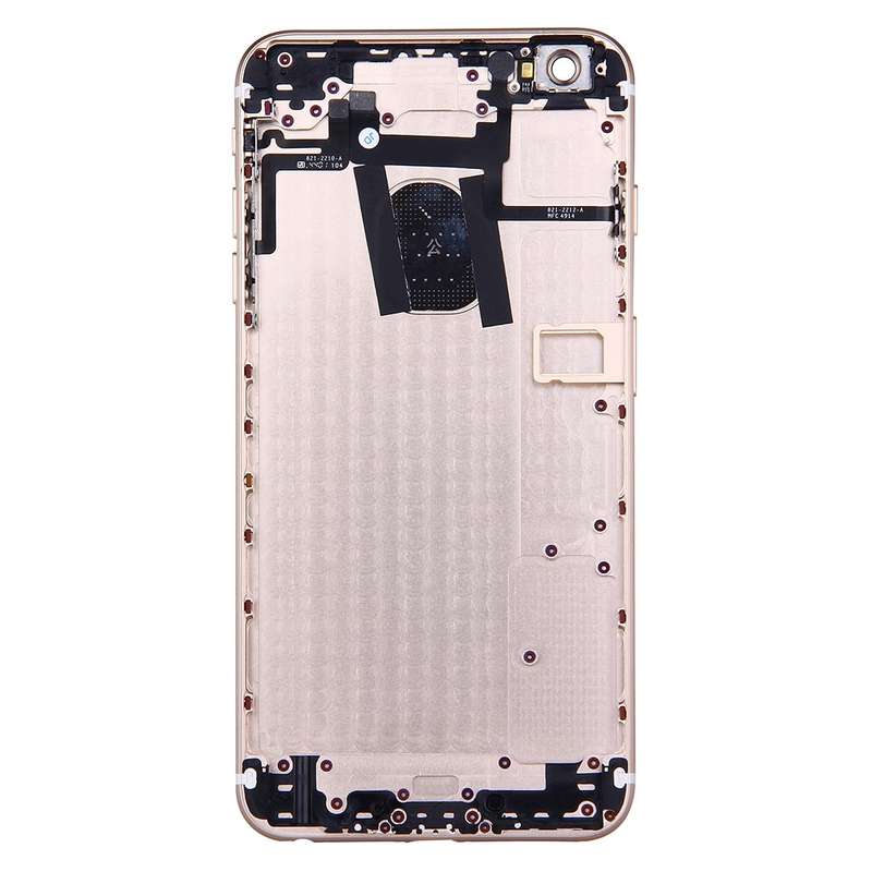 Full Housing Back Cover with Power Button & Volume Button Flex Cable for iPhone 6 Plus(Grey)