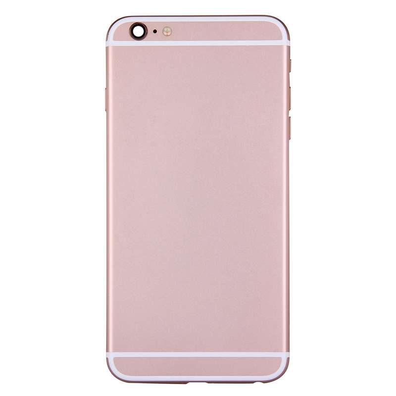 Full Housing Back Cover with Power Button & Volume Button Flex Cable for iPhone 6 Plus(Grey)