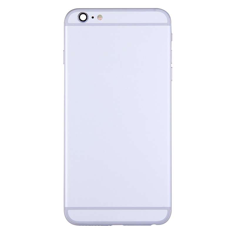 Full Housing Back Cover with Power Button & Volume Button Flex Cable for iPhone 6 Plus(Grey)