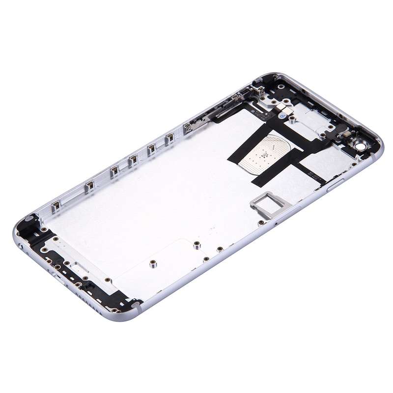 Full Housing Back Cover with Power Button & Volume Button Flex Cable for iPhone 6 Plus(Grey)