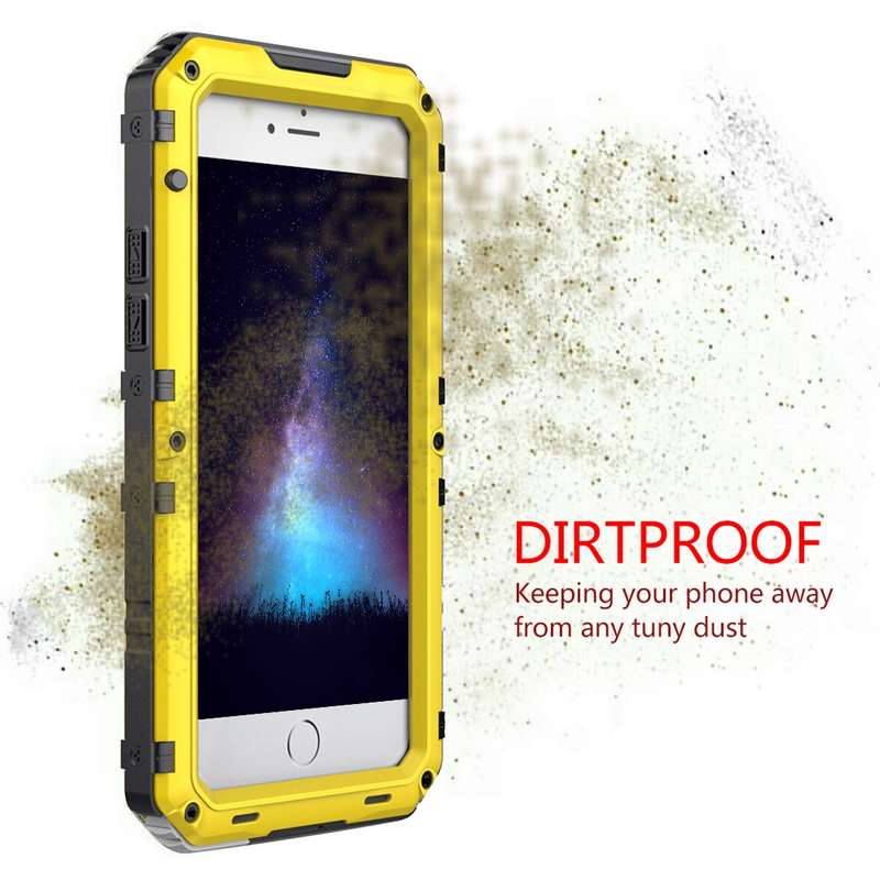 Waterproof Dustproof Shockproof Zinc Alloy + Silicone Case for iPhone 6 Plus & 6s Plus (Black)