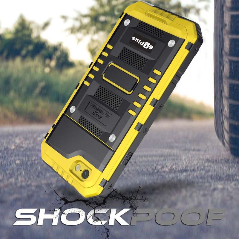 Waterproof Dustproof Shockproof Zinc Alloy + Silicone Case for iPhone 6 Plus & 6s Plus (Black)