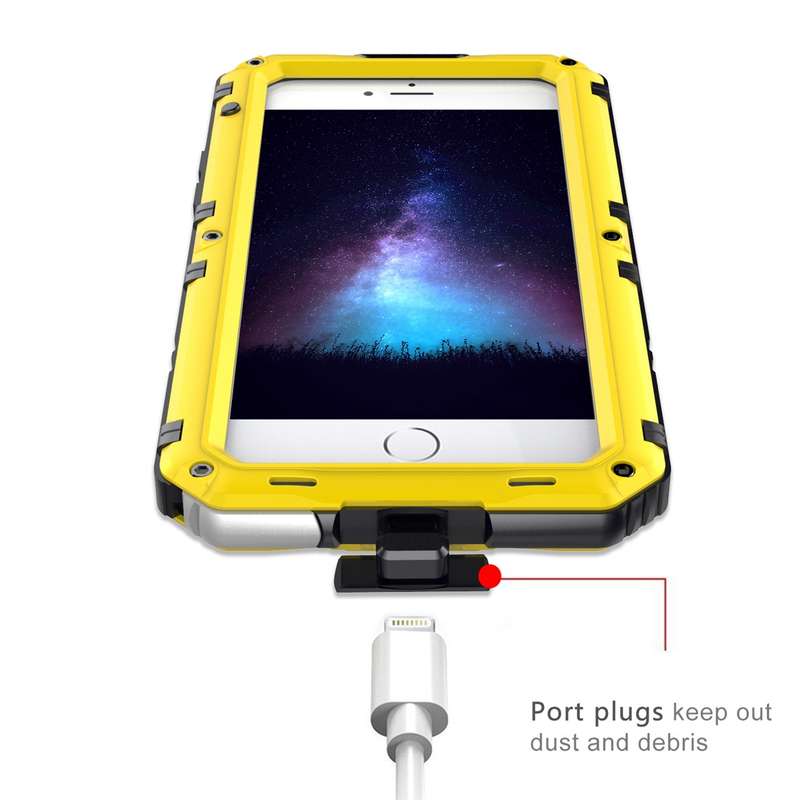 Waterproof Dustproof Shockproof Zinc Alloy + Silicone Case for iPhone 6 Plus & 6s Plus (Black)