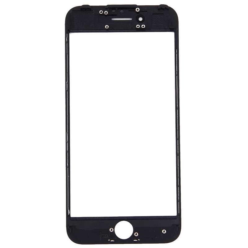 Front Screen Outer Glass Lens with Front LCD Screen Bezel Frame for iPhone 7 (White)