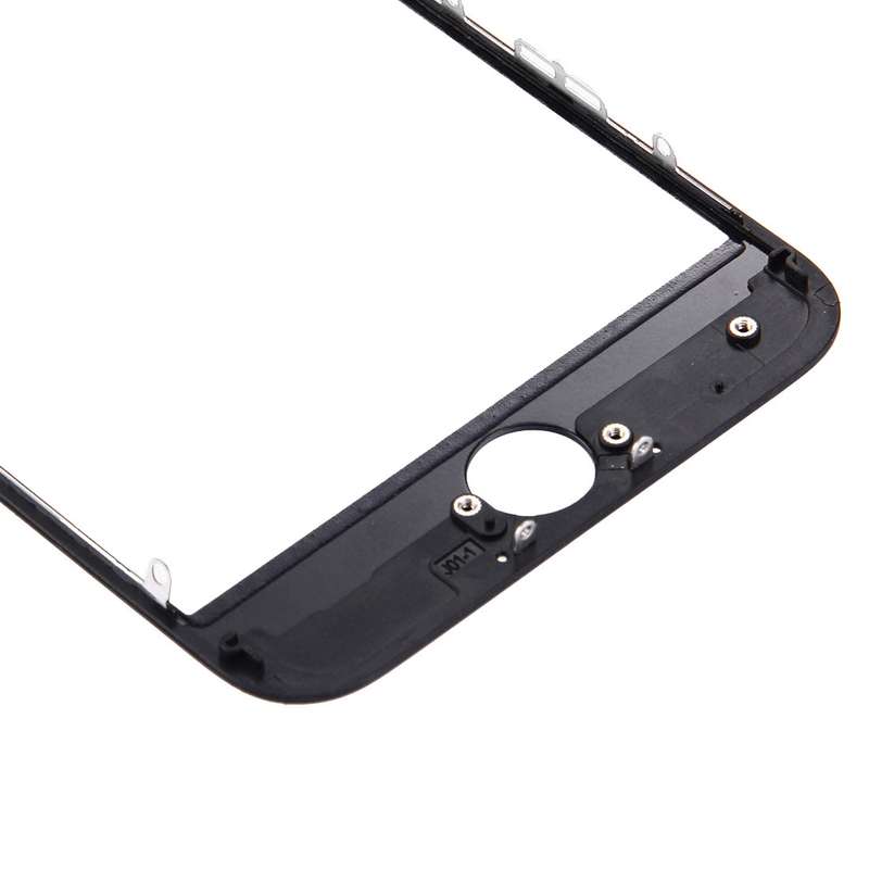 Front Screen Outer Glass Lens with Front LCD Screen Bezel Frame for iPhone 7 (White)