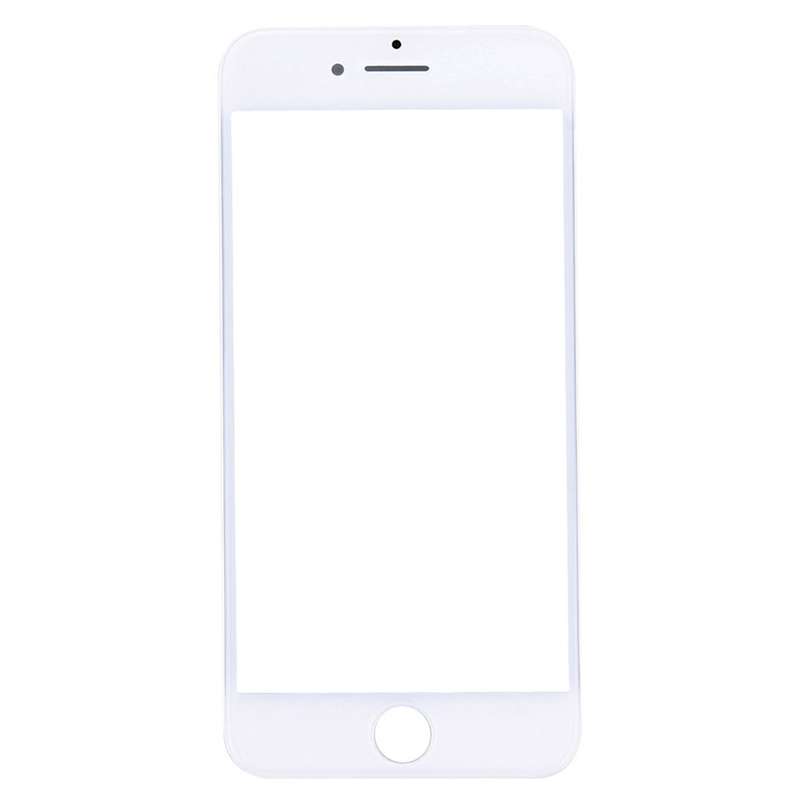 Front Screen Outer Glass Lens with Front LCD Screen Bezel Frame for iPhone 7 (White)