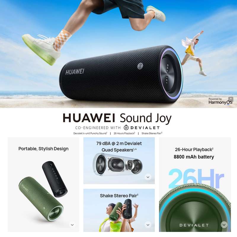 Huawei Sound Joy Portable Smart Speaker Shocking Sound Devialet Bluetooth Wireless Speaker (Green)