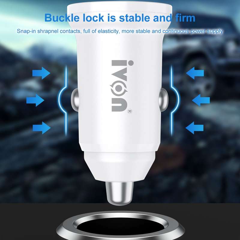 IVON CC45 20W PD 3.0 USB-C / Type-C + QC 3.0 USB Port Mini Car Charger