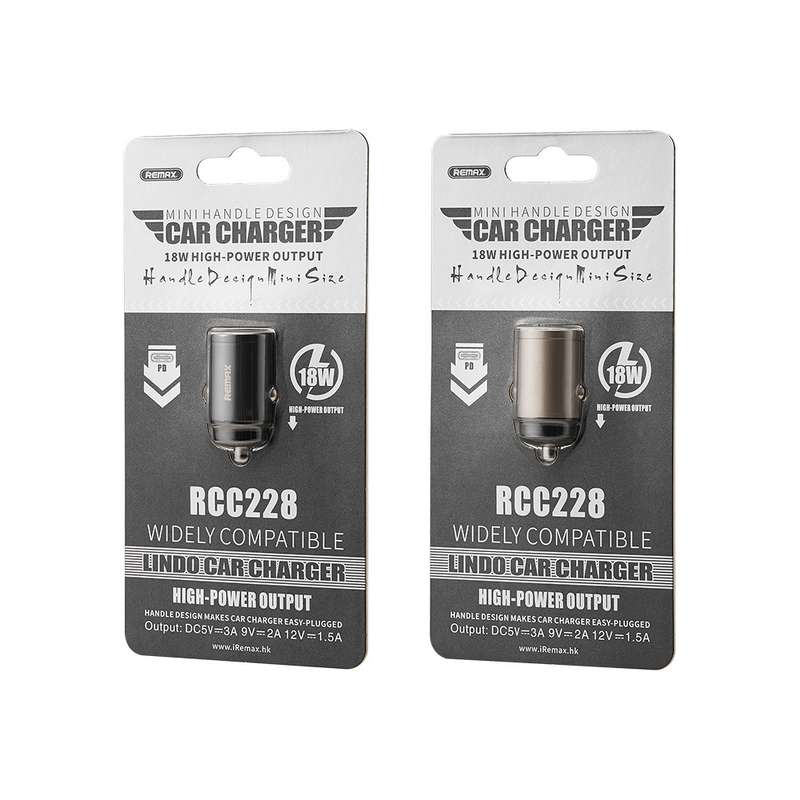 REMAX RCC228 Lindo Series PD 18W Single USB-C / Type-C Interface Fast Charge Car Charger(Silver)