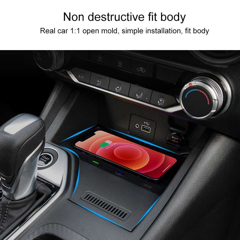 Car Fast Charging Wireless Charger for Nissan Sylphy 2020-2021, Left Driving(Black)