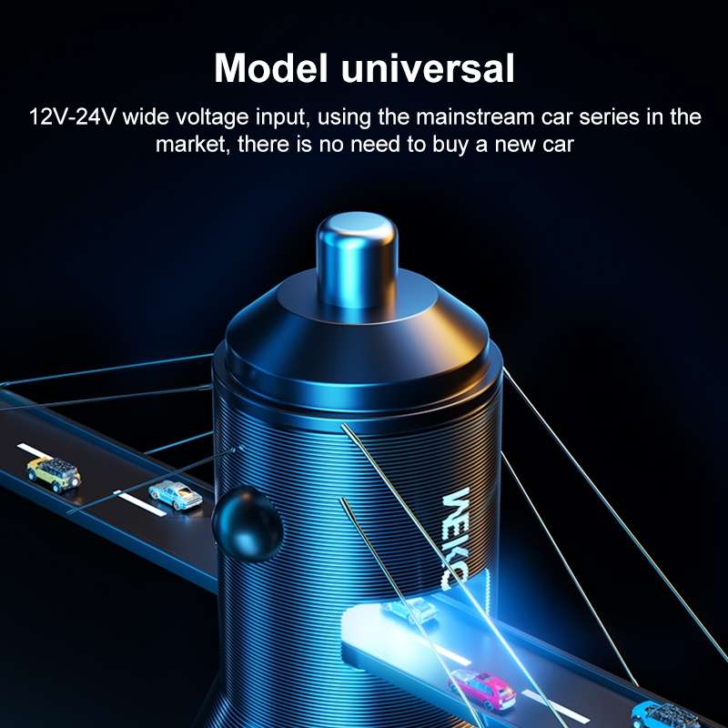 WK WP-C43 Staroad Series 15W Dual USB Car Charger (Black)