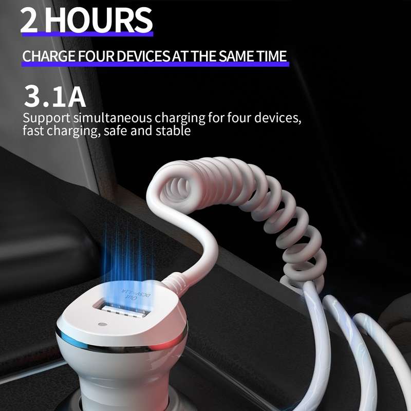 WK WP-C24 3.1A Explore The 3-in-1 Free Edition 8 Pin / Micro USB / USB-C / Type-C Data Cable + USB C