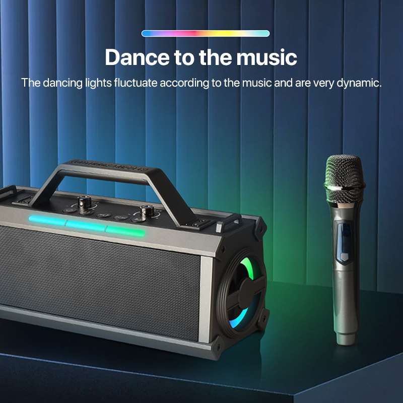 L202 Portable Outdoor Wireless Bluetooth Speaker Home Karaoke Speaker, Style: Single Mic