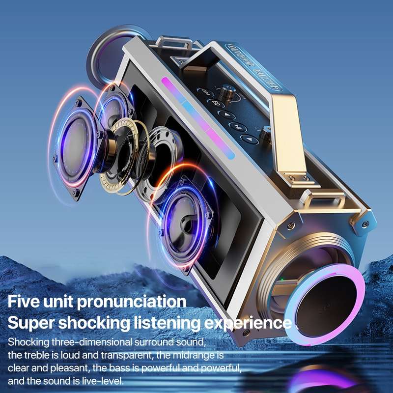 L202 Portable Outdoor Wireless Bluetooth Speaker Home Karaoke Speaker, Style: Single Mic