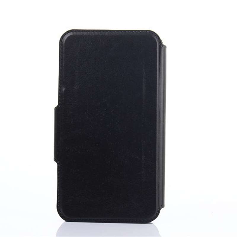 Silicone Sliding Universal Leather Case for 5.0 inch Mobile Phone(Black)