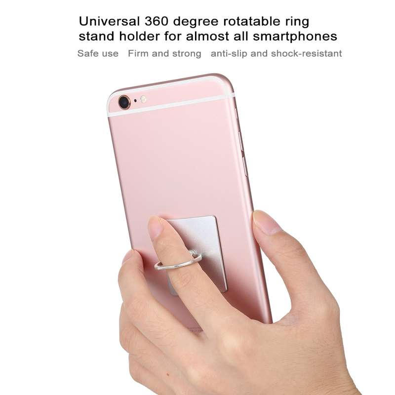 100 PCS Universal Finger Ring Mobile Phone Holder Stand(Silver)