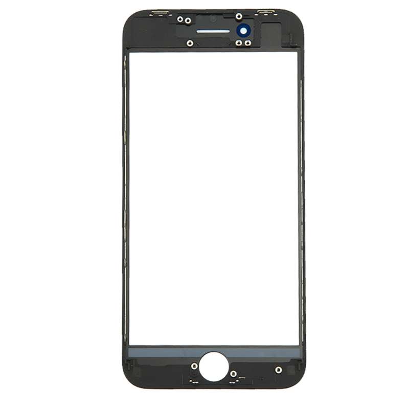 Front Screen Outer Glass Lens with Front LCD Screen Bezel Frame for iPhone 8(Black)